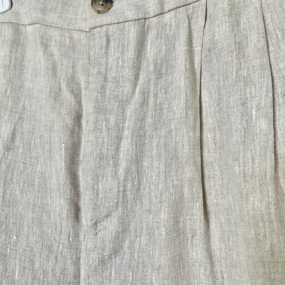 Banana Republic High Rise Palma Straight Leg Linen Pant Size 12 in Natural Color - Picture 7 of 16